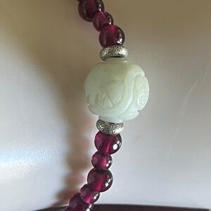 Elegant Garnet Beaded Bracelet